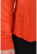 Women Blouse Vero Moda Vmnova V-Neck Tangerine Tango